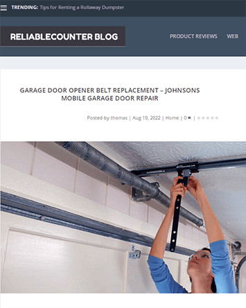 we are at reliablecounter.com - Johnsons Mobile Garage Door Repair a